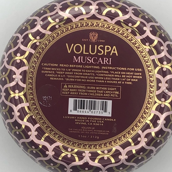 ** MAISON ROUGE** VOLUSPA 2-WICK SCENTED CANDLE - MUSCARI - Picture 5 of 8